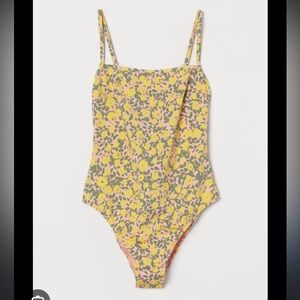 H&M High Leg Floral Swimsuit
